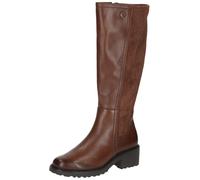 CAPRICE Damen Hohe Stiefel mit Absatz mit Reißverschluss Elegant, Braun (Cognac Comb), 38 EU