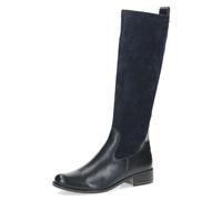 Stiefel CAPRICE, Damen, Gr. 37,5, XS-Schaft, blau (dunkelblau), Leder, Textil, Schuhe Stiefel, Blockabsatz, Langschaftstiefel, Businessstiefel, bequeme Weite (78180160-37,5) dunkelblau