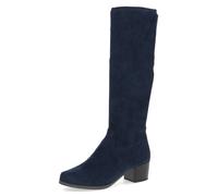 Stiefel CAPRICE, Damen, Gr. 37,5, XS-Schaft, blau (dunkelblau), Textil, Schuhe Stiefel, Blockabsatz, Schlupfstiefel mit Stretch-XS-Schaft in schmaler Form (46371226-37,5) dunkelblau