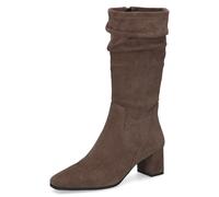 Stiefel CAPRICE, Damen, Gr. 38, braun, Textil, Veloursleder, Schuhe Stiefel, Blockabsatz, Langschaftstiefel mit slouchy Falten am Schaft (68159104-38) braun