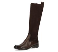 Stiefel CAPRICE, Damen, Gr. 38, XS-Schaft, braun (dunkelbraun), Leder, Textil, Schuhe Stiefel, Blockabsatz, Langschaftstiefel, Businessstiefel, bequeme Weite, Topseller (97550401-38) dunkelbraun