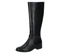 Stiefel CAPRICE, Damen, Gr. 39, Varioschaft, schwarz, Leder, Schuhe Stiefel, Blockabsatz, Langschaftstiefel mit praktischem Innenreißverschluss (63366321-39) schwarz