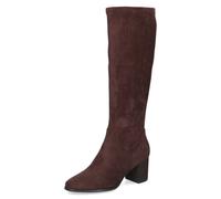 Stiefel CAPRICE, Damen, Gr. 40, braun (dunkelbraun), Textil, Schuhe Stiefel, Blockasbsatz, Langschaftstiefel mit Stretchfunktion (37903559-40) dunkelbraun