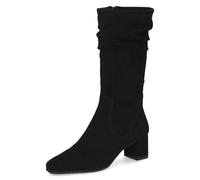 Stiefel CAPRICE, Damen, Gr. 40, Synthetik Textil, XS-Schaft, schwarz, Veloursleder, Schuhe Stiefel, Blockabsatz, Langschaftstiefel mit slouchy Falten am Schaft (21470932-40) schwarz