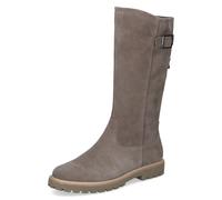 Stiefel CAPRICE, Damen, Gr. 42, taupe, Veloursleder, Schuhe Stiefel, Blockabsatz, Langschaftschaftstiefel mit Ziernähten, bequeme Weite (35079019-42) taupe