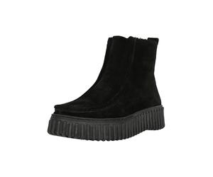 Stiefel CLARKS "Torhill Cozy", Damen, Gr. 35,5, schwarz, Leder, Schuhe Stiefel, mit kuscheligem Futter (47221434-35,5) schwarz