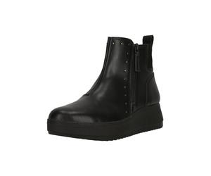 Stiefel CLARKS "Zylah Willow", Damen, Gr. 37,5, schwarz, Leder, Schuhe Stiefel, mit dezenten Nieten-Details (37404138-37,5) schwarz