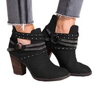 Stiefel Damen Gummistiefel Damen MID-Calf Winterstiefel Mädchen Chelsea Boots Wasserdicht Regenstiefel Stiefel mit Schnalle Elegant Kurzstiefel Ankle Boots Halbhoch Damenstiefel K094