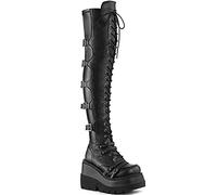 Stiefel Damen Overknee Stiefel Plattform Stiefel Keilabsatz Plateau Thigh High Boots Damen Stiefel Winter Langschaftstiefel Overknee-Stiefel Damen Stiefeletten Plateau Boots mit Blockabsatz