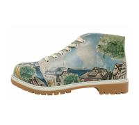 Stiefel DOGO "Shortcut Boots Hedge-Hug Damen Stiefeletten, Shortcut Boots", Damen, Gr. 41, Normalschaft, braun (beige, braun), Lederimitat, Schuhe Stiefel, Handgefertigt (71954545-41) beige, braun