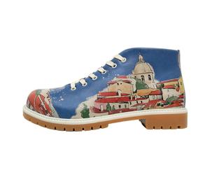Stiefel DOGO "Shortcut Boots On The Roofs Damen Stiefeletten", Damen, Gr. 38, Normalschaft, blau, Lederimitat, Schuhe Stiefel, Handgefertigt (88542465-38) blau