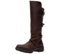 Stiefel FLY LONDON "Fly London Stiefel Veloursleder", Damen, Gr. 39, braun (dunkelbraun), Veloursleder, Schuhe Stiefel (36979546-39) dunkelbraun