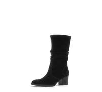 Stiefel GABOR, Damen, Gr. 40,5, schwarz, Veloursleder, unifarben, Schuhe Stiefel, Blockabsatz, Langschaftstiefel mit Reißverschluss (99691002-40,5) schwarz