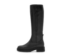 Stiefel GABOR, Damen, Gr. 42, Normalschaft, schwarz, Kalbsleder, unifarben, Schuhe, Blockabsatz, Langschaftstiefel, Reißverschlussstiefel mit Ziernähten (99877014-42) schwarz