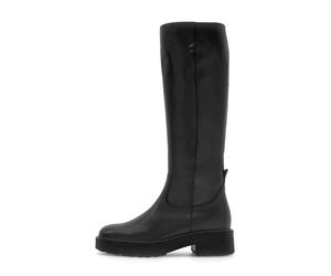 Stiefel GABOR, Damen, Gr. 42, Normalschaft, schwarz, Kalbsleder, unifarben, Schuhe Stiefel, Blockabsatz, Langschaftstiefel, Reißverschlussstiefel mit Ziernähten (99877014-42) schwarz
