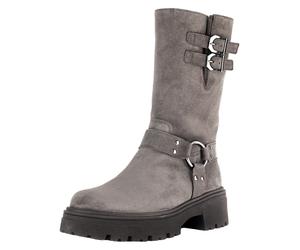 Stiefel GABOR "Gabor Stiefel Veloursleder", Damen, Gr. 39, braun (braun, grau), Veloursleder, Schuhe Stiefel (15062264-39) braun, grau