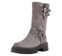 Stiefel GABOR "Gabor Stiefel Veloursleder", Damen, Gr. 40, braun (braun, grau), Veloursleder, Schuhe Stiefel (15062264-40) braun, grau