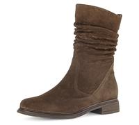 Stiefel GABOR "Genua", Damen, Gr. 38,5, braun (cognac), Veloursleder, unifarben, Schuhe Stiefel, Blockabsatz, Kurzstiefel, mit Innenreißverschluss (18101261-38,5) cognac