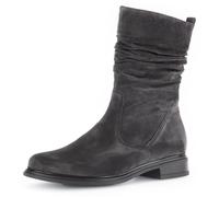 Stiefel GABOR "Genua", Damen, Gr. 41, grau (dunkelgrau), Veloursleder, unifarben, Schuhe Stiefel, Blockabsatz, Kurzstiefel, mit Innenreißverschluss (59424247-41)