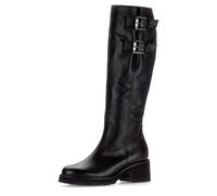 Stiefel GABOR "TUNIS", Damen, Gr. 40, Normalschaft, schwarz, Kalbsleder, unifarben, Schuhe Stiefel, Blockabsatz, Langschaftstiefel in Bequemweite G (= weit) (53958043-40) schwarz