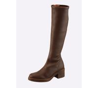 Stiefel HEINE, Damen, Gr. 38, braun (cognac), Textil, Schuhe Stiefel (81830255-38) cognac