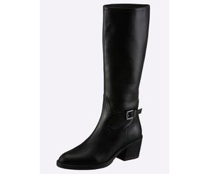 Stiefel HEINE, Damen, Gr. 40, schwarz, Glattleder, Leder, Rindsleder, Schuhe Stiefel (75977754-40) schwarz