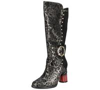 Stiefel LAURA VITA "LAURA VITA Stiefel Leder/Textil", Damen, Gr. 37, silber, Leder, Textil, Schuhe Stiefel (85909939-37) silber