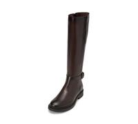 Stiefel MARC O'POLO "aus edlem Schafleder", Damen, Gr. 38, braun (schwarz braun), Obermaterial: 100% Leder (Schaf), Schuhe Stiefel (77955017-38) schwarz braun