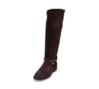 Stiefel MARC O'POLO "aus weichem Velloursleder", Damen, Gr. 38, burnt coffee, Obermaterial: 100% Leder, unifarben, Schuhe Stiefel (64514024-38) burnt coffee