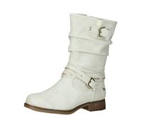 Stiefel MUSTANG SHOES "Mustang Shoes Stiefel Lederimitat", Damen, Gr. 37, grau (ice), Lederimitat, Schuhe Stiefel (27735206-37) ice