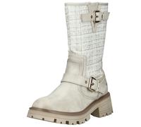 Stiefel MUSTANG SHOES "Mustang Shoes Stiefel Lederimitat/Textil", Damen, Gr. 40, beige (ivory), Lederimitat, Textil, Schuhe Stiefel (73660267-40) ivory
