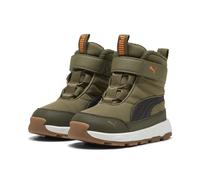 Stiefel PUMA "PUMA Evolve Stiefel Kinder", Kinder, Gr. 22, orange (olive schwarz orange glo grün), Obermaterial: Synthetik, Textil; Futter: Textil; Innensohle: Textil; Laufsohle: Gummi, Schuhe Stiefel
