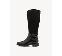 Stiefel TAMARIS, Damen, Gr. 37, Normalschaft, schwarz, Leder, Lederimitat, Textil, Veloursleder, unifarben, Schuhe, Blockabsatz, Langschaftstiefel mit Touch it-Ausstattung (53977545-37) schwarz