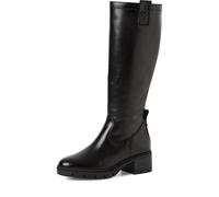 Stiefel TAMARIS, Damen, Gr. 36, Normalschaft, schwarz, Glattleder, unifarben, Schuhe Stiefel, Blockabsatz, Langschaftstiefel mit Touch it-Ausstattung (77560164-36)