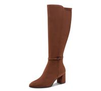Stiefel TAMARIS, Damen, Gr. 37, Normalschaft, braun, Textil, Veloursleder, unifarben, Schuhe, Blockabsatz, Langschaftstiefel in veganer Verarbeitung (31270632-37) braun