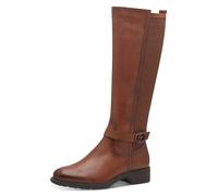 Tamaris 1-1-25218-43-089 Damen Schnürboot Leder schwarz/Leo schwarz/Leo | 1-25618-43 - Reißverschluss, TOUCH-IT Fußbett, SlimShaft + Stretch, flache Sohle