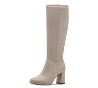 Stiefel TAMARIS, Damen, Gr. 39, XS-Schaft, helltaupe, Textil, Veloursleder, unifarben, Schuhe, Langschaftstiefel, Businessstiefel in schmaler Form, XS-Schaft (20263621-39) helltaupe
