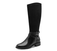 Stiefel TAMARIS, Damen, Gr. 40, Normalschaft, schwarz, Leder, Lederimitat, Textil, Veloursleder, unifarben, Schuhe, Blockabsatz, Langschaftstiefel mit Touch it-Ausstattung (53977545-40) schwarz