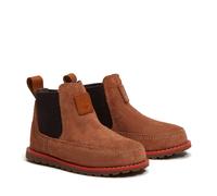 Stiefel TIMBERLAND "POKEY PINE - MID PULL ON BOOT", Mädchen, Gr. 24, braun (md braun nubuck w dk brn), Leder, Schuhe Stiefel (85085349-24) md braun nubuck w dk brn