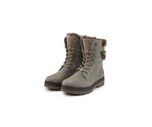Stiefel TOM TAILOR "Tom Tailor Boots", Damen, Gr. 38, mud, unifarben, Schuhe Stiefel (46993011-38) mud