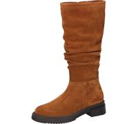 Stiefel WALDLÄUFER "H-Shelly", Damen, Gr. 6 (39), Normalschaft, braun (cognac), Veloursleder, Schuhe Stiefel, Langschaftstiefel mit Reißverschluss, in bequeme Weite G (84585811-6) cognac