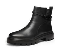 Stiefelette ARA "MANCHESTER", Damen, Gr. 6,5, schwarz, Glattleder, unifarben, Schuhe Stiefelette, Biker Boots, Stiefel in Komfortweite H (= sehr weit) (79707342-6,5)