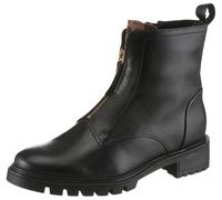 Stiefelette ARA "TULSA", Damen, Gr. 4,5 (37,5), schwarz (schwarz, leo), Glattleder, unifarben mit Farbeinsatz, Schuhe Stiefelette, Boots, Winterboots in Weite G (= weit) (66135253-4,5) schwarz, leo