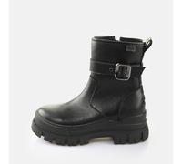Stiefelette BUFFALO "ASPHA BOOTIE BUCKLE OS", Damen, Gr. 40, schwarz, Schuhe Stiefelette, Boots, Festival-Stiefelette, Plateaustiefelette mit Zierschließe (59571621-40) schwarz