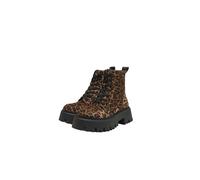 Stiefelette BUFFALO "Buffalo ASPEN LACE UP MID", Damen, Gr. 38, braun (leo), Polyurethan, unifarben, Schuhe Stiefelette (78314346-38) leo