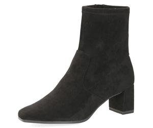 Stiefelette CAPRICE, Damen, Gr. 38, schwarz, Textil, Veloursleder, Schuhe Stiefelette, Abendschuh, Businesschuh mit praktischem Reißverschluss (26396263-38) schwarz