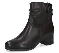 Stiefelette CAPRICE, Damen, Gr. 40,5, braun (dunkelbraun), Leder, Schuhe Stiefelette, Blockabsatz, Businessstiefelette mit slouchy Falten am Schaft (45318343-40,5) dunkelbraun