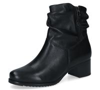 Stiefelette CAPRICE, Damen, Gr. 40,5, schwarz, Leder, Schuhe Stiefelette, Blockabsatz, Businessstiefelette mit slouchy Falten am Schaft (79599556-40,5) schwarz