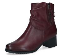 Stiefelette CAPRICE, Damen, Gr. 40, rot (bordeauxrot), Leder, Schuhe Stiefelette, Blockabsatz, Businessstiefelette mit slouchy Falten am Schaft (16845654-40) bordeauxrot