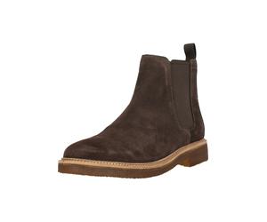 Stiefelette CLARKS "Clarkdale Easy", Herren, Gr. 43, dunkelbraun, Leder, Schuhe Stiefelette, mit Contour-Cushion-Fußbett (40790451-43) dunkelbraun